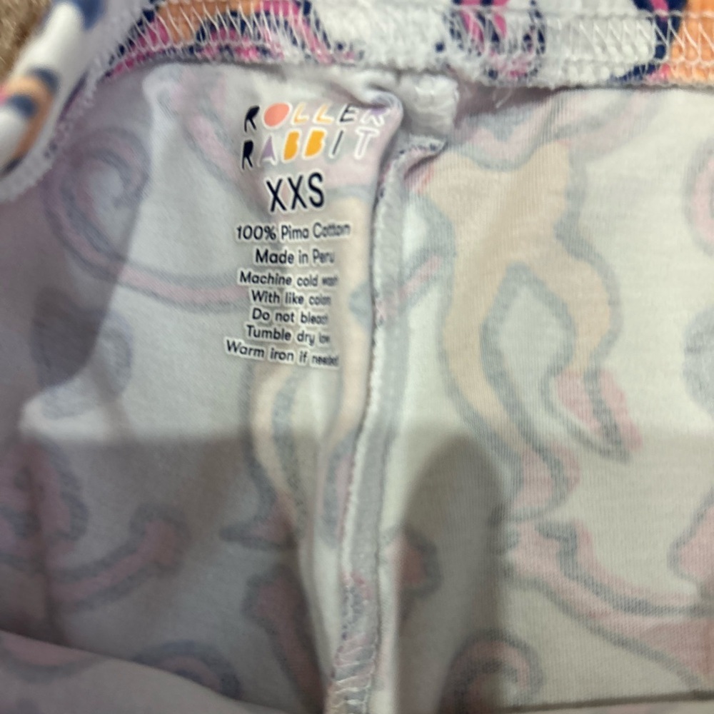 Roller Rabbit Lovely Monkey Pima Cotton Long Sleeve Pajamas XXS - Picture 10 of 11